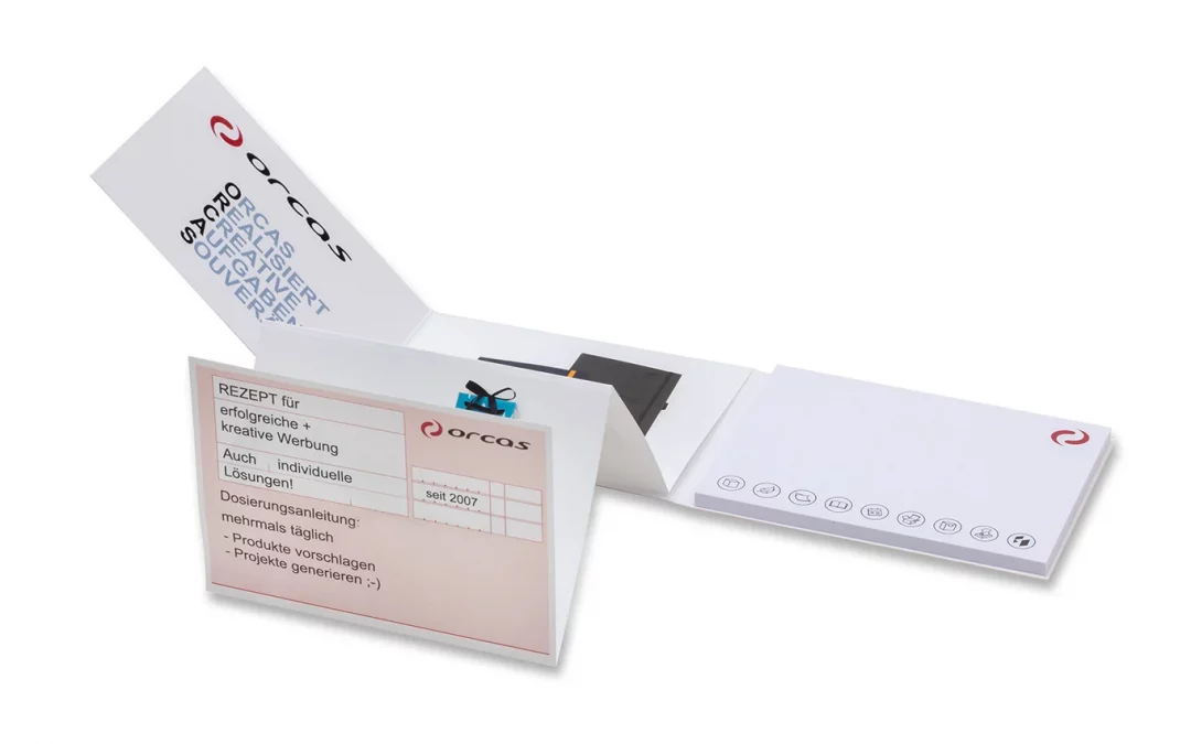 Leporello mit Haftnotizen + Leaflet