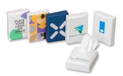 5 Taschentücher in Papier-Verpackung